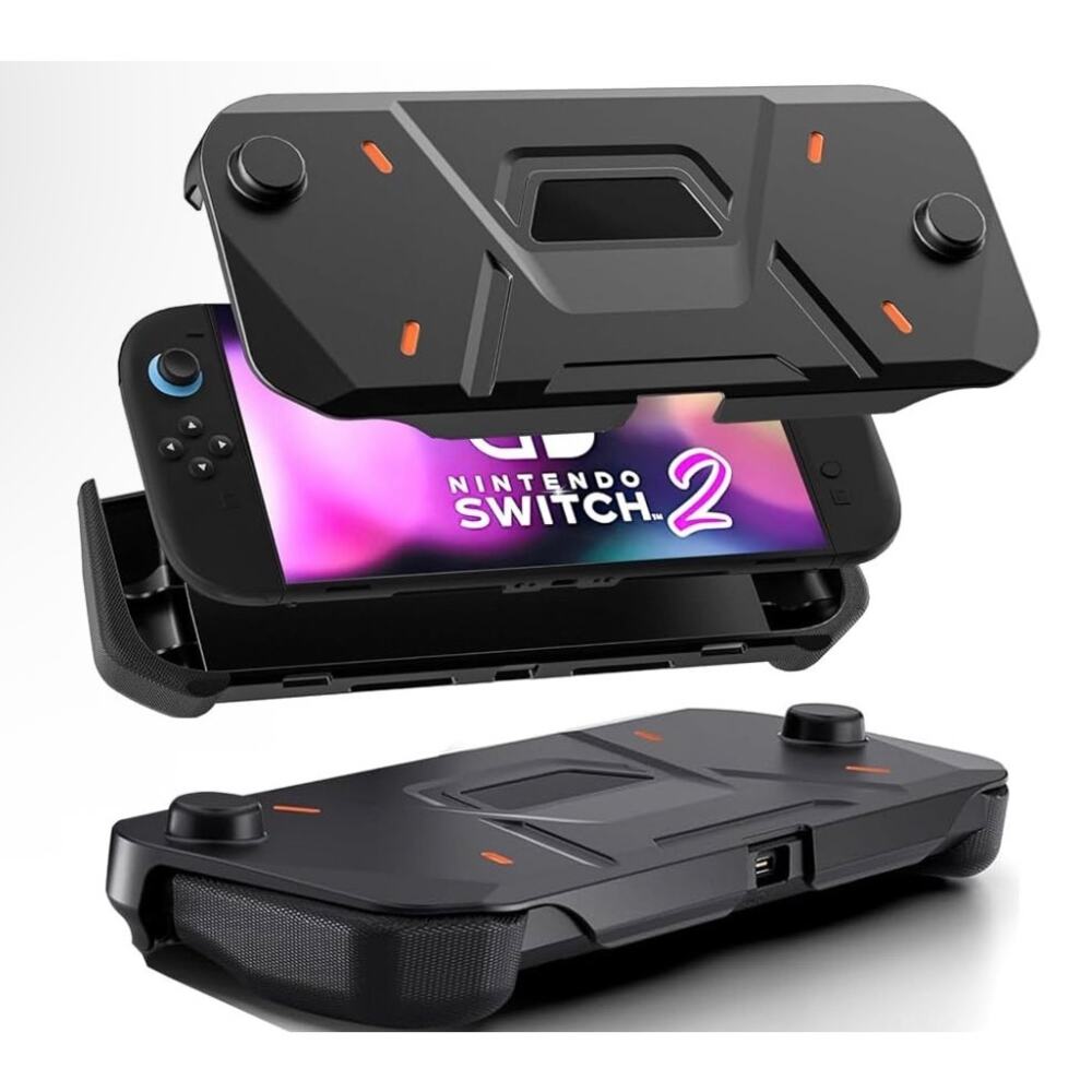NIB Nintendo Switch 2 Shockproof Protective Grip Case Black 360° Cover